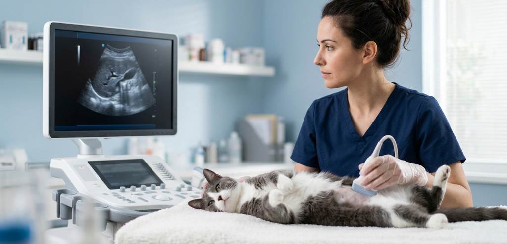 Gato en una prueba diagnostica