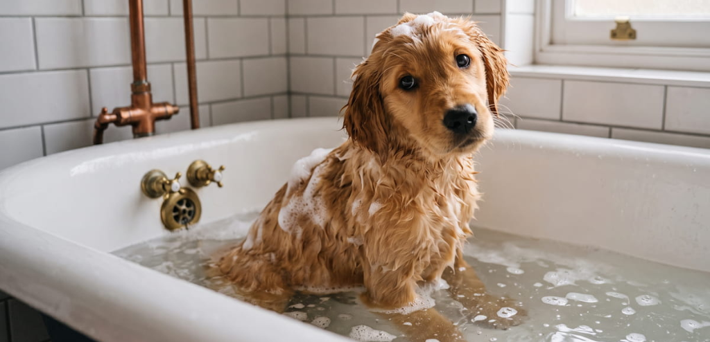 frecuencia de baño de un cachorro